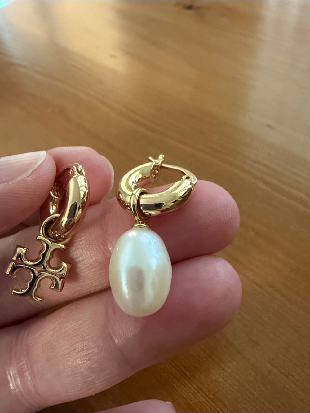 Tory Burch Mismatched Huggie Earrings